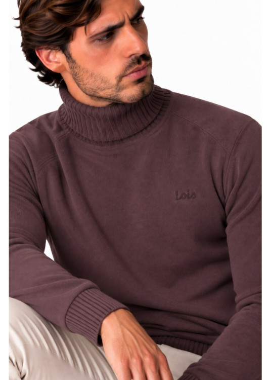 Jersey De Cuello Cisne De Punto Básico Con Bordado Jeans Para Hombre  Opción Smart Casual