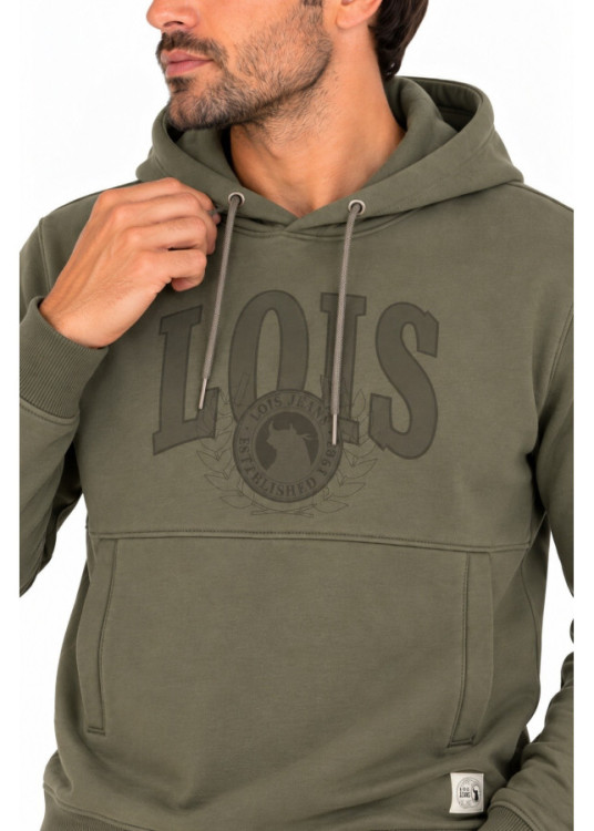 Sudadera Con Capucha Con Aplicación Jeans Para Hombre  Diseño Versátil