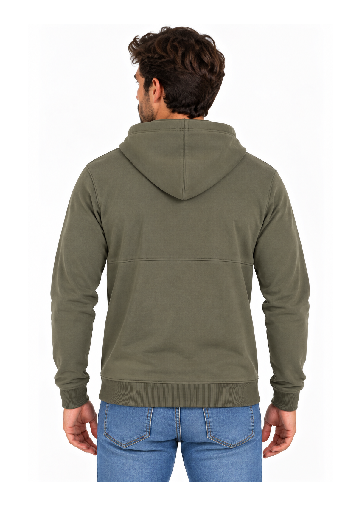 Sudadera Con Capucha Con Aplicación Jeans Para Hombre  Diseño Versátil