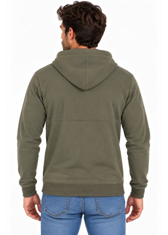 Sudadera Con Capucha Con Aplicación Jeans Para Hombre  Diseño Versátil