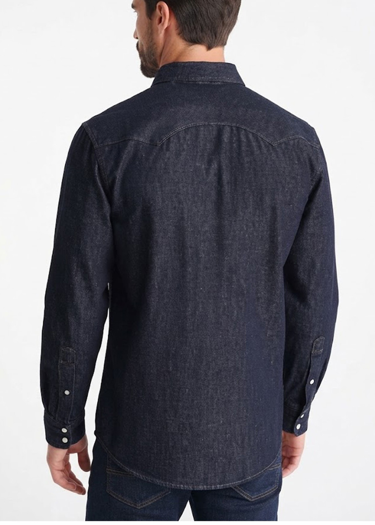 Camisa denim botones azul