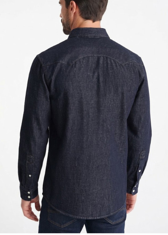 Camisa denim botones azul