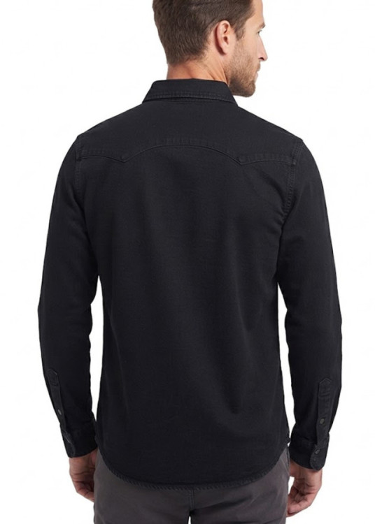 Camisa denim botones negra