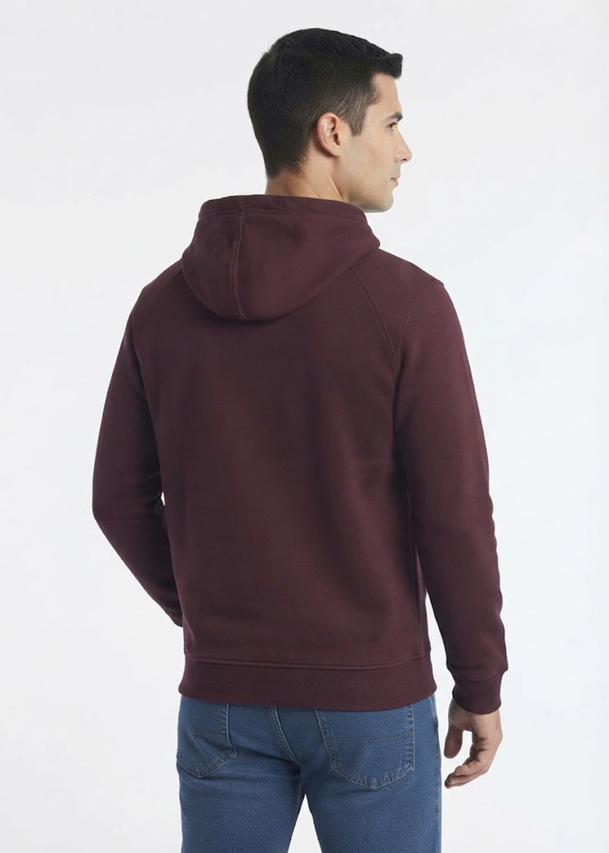 Sudadera capucha logo bordado rojo