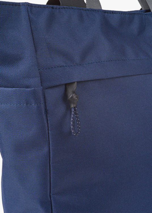 Bolso Shopper doble asa bolsillo exterior Azul