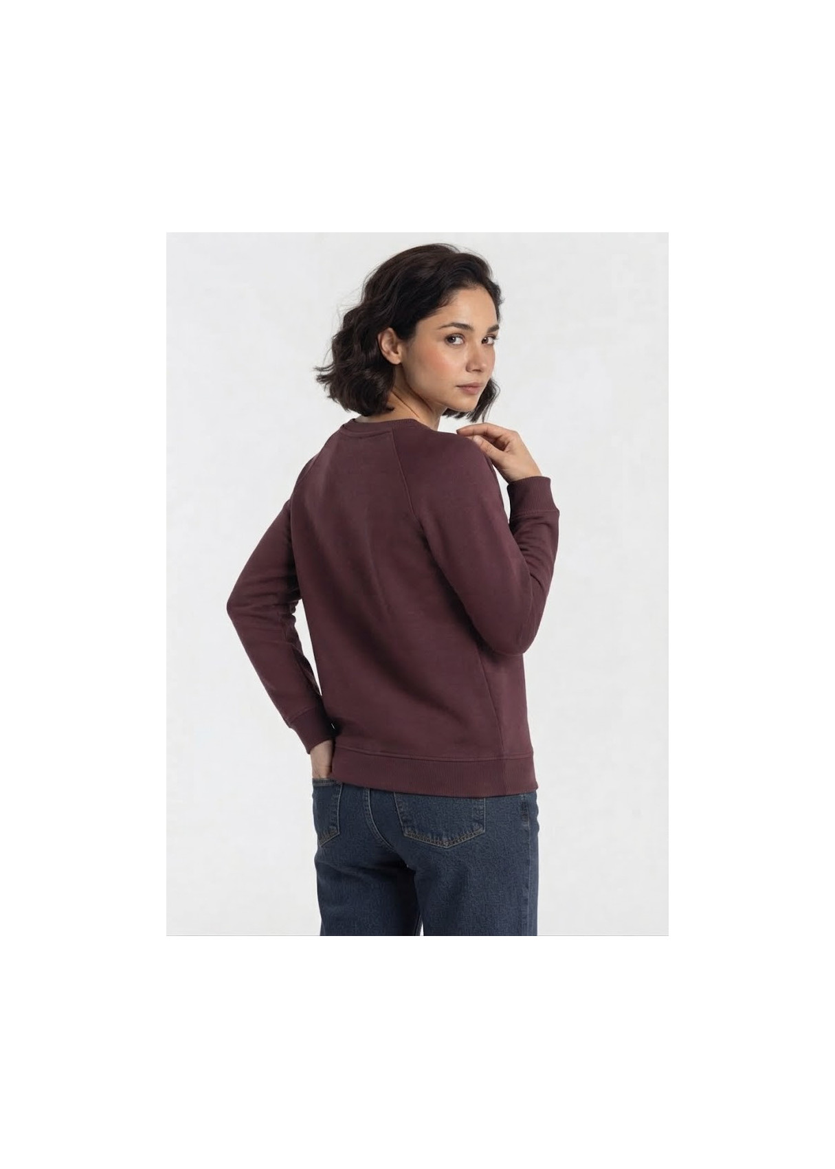 Sudadera Cuello Redondo aplicación Fun rojo