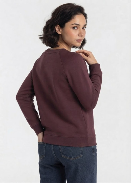 Sudadera Cuello Redondo aplicación Fun rojo