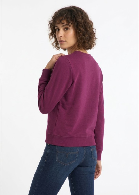 Sudadera Cuello Redondo Logo relieve violeta