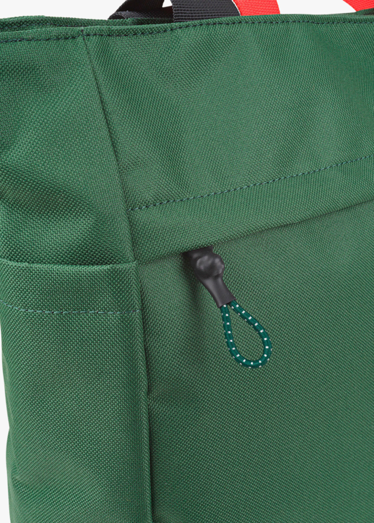 Bolso Shopper Mediano con Bolsillo Exterior Verde