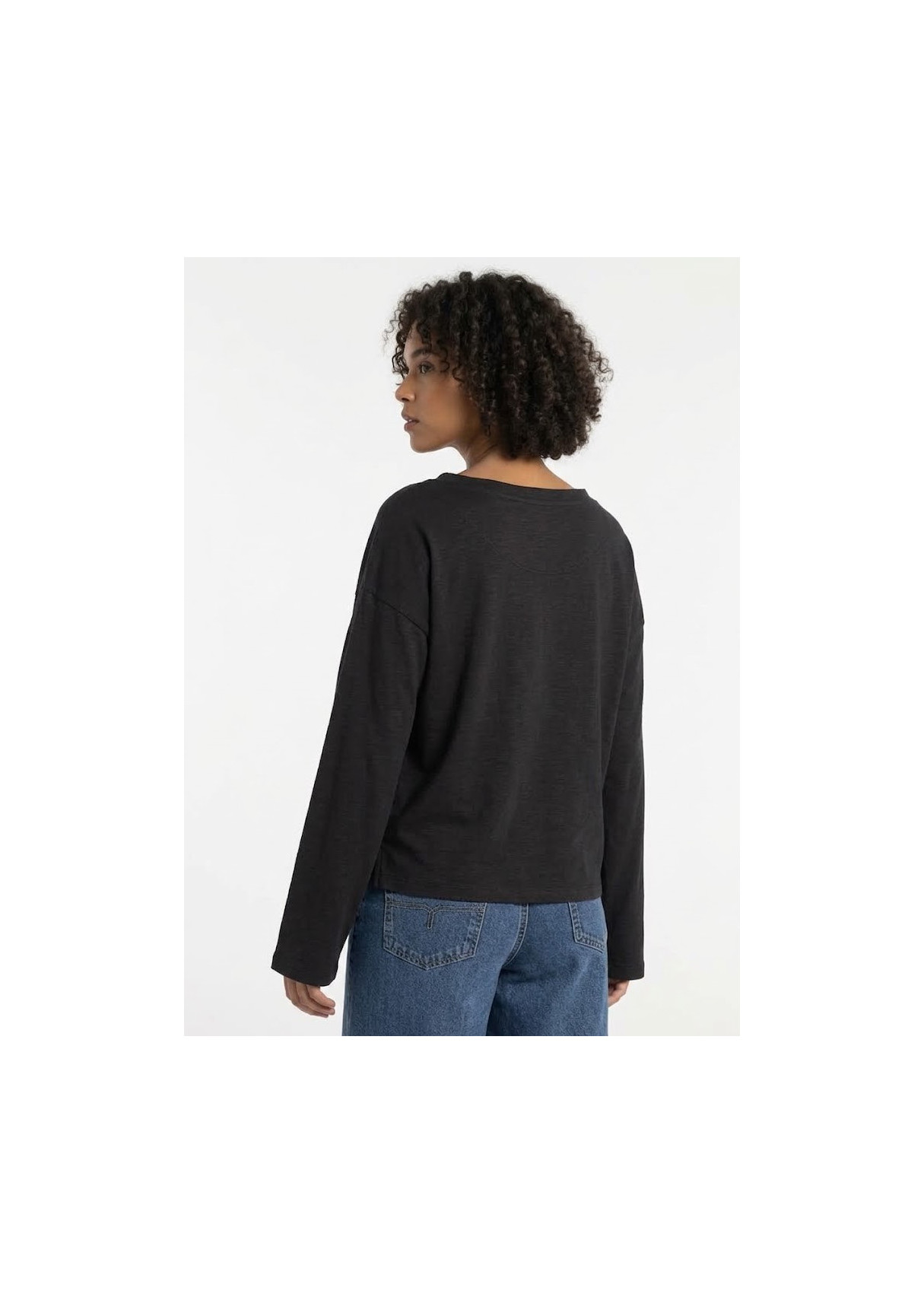 Camiseta Manga Larga Gráfica Colibrí negro  