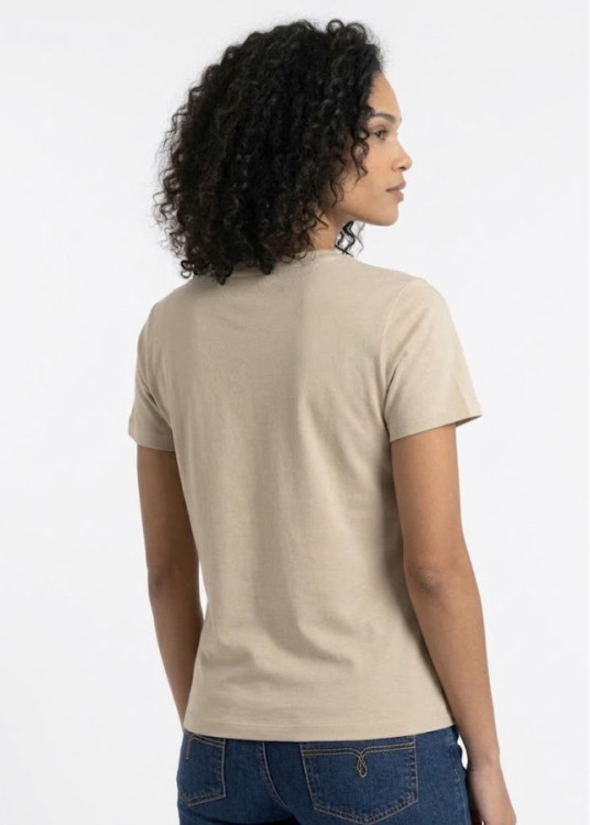 Camiseta Manga Corta Gráfica Volcán beige