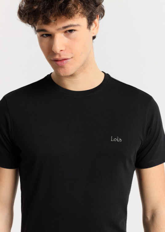 Camiseta manga corta básica Galet Biff  negra