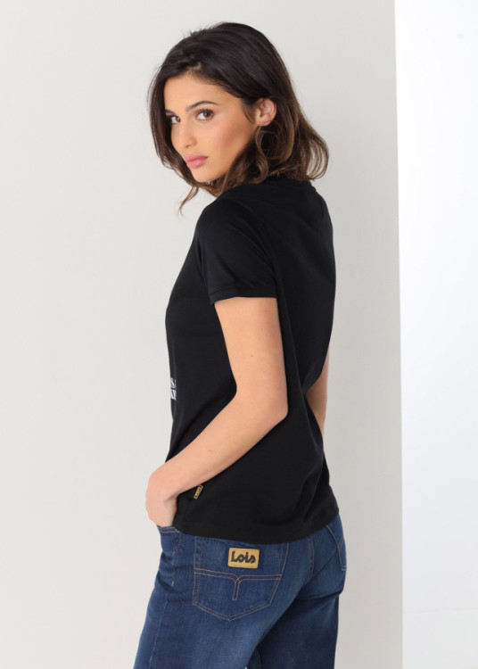 Camiseta manga corta Básica Jeans&Jackets negra