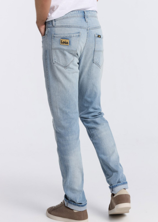 Vaqueros regular Fit cintura Media detalle rotos DRAYSON DEREK azul