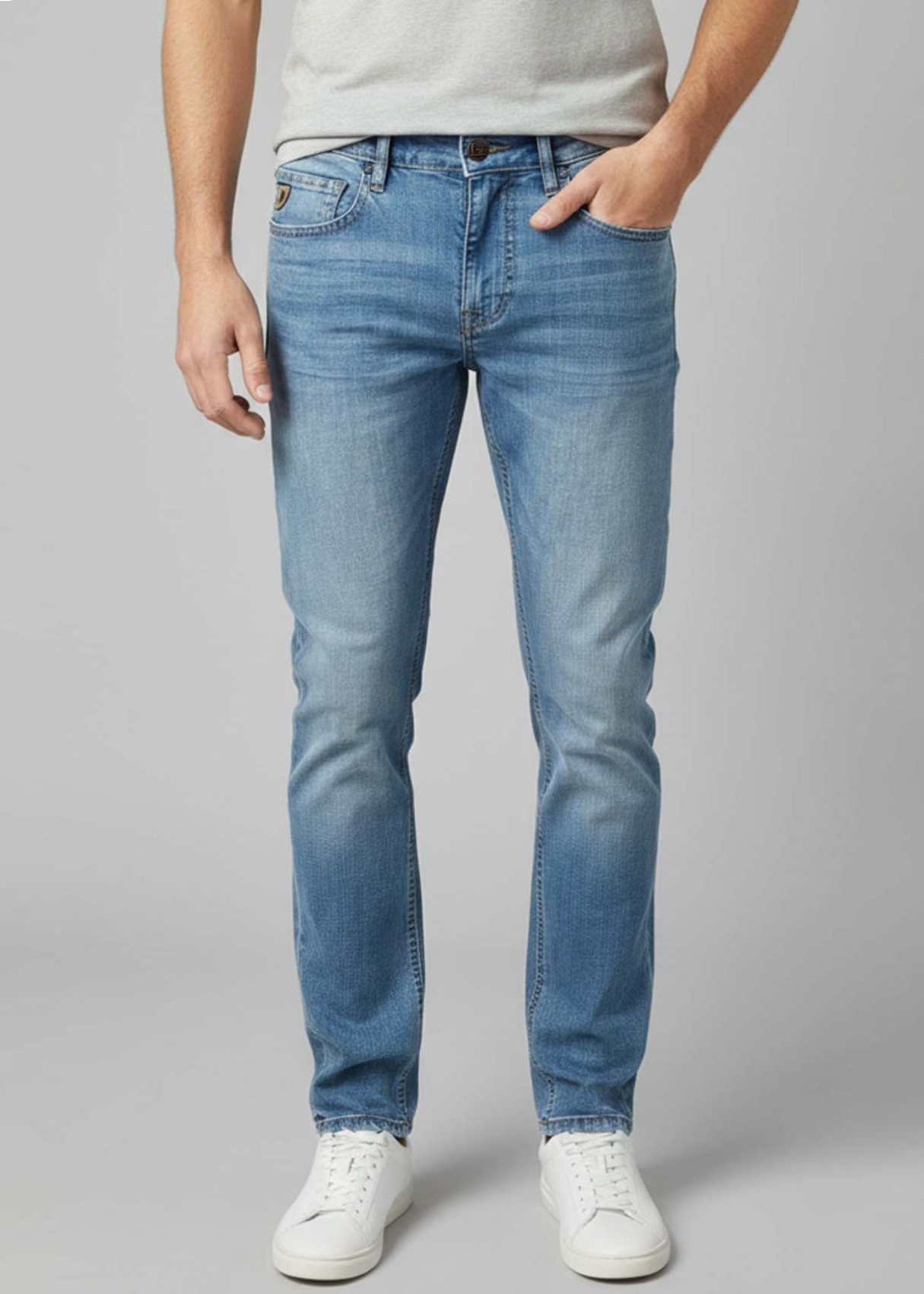 Vaqueros Slim Fit cintura baja Azul