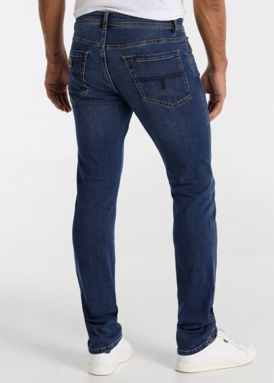 Vaqueros slim fit cintura media Lavado Azul