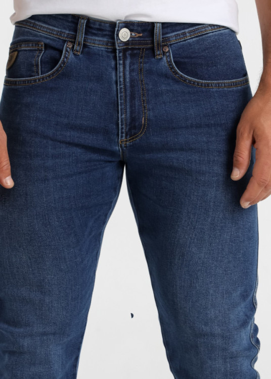 Vaqueros slim fit cintura media Lavado Azul