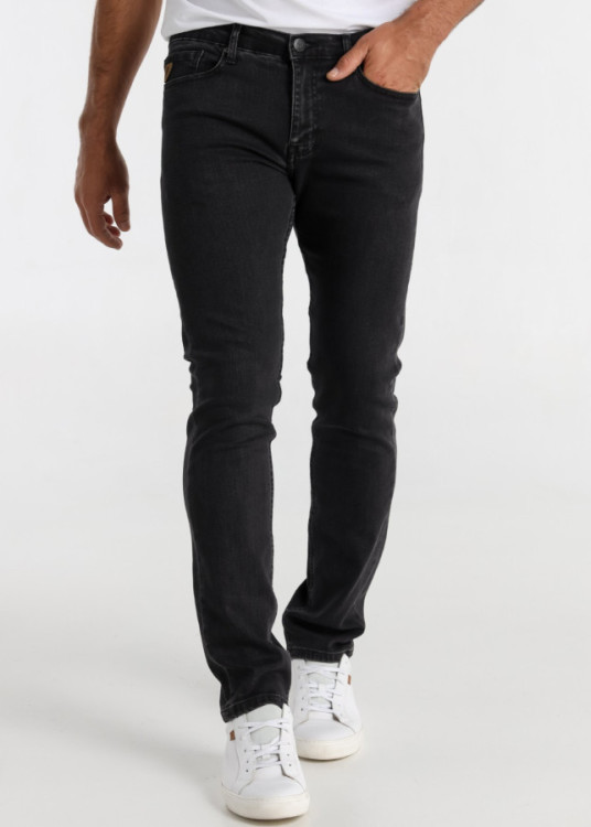 Vaqueros slim fit cintura baja Lavado Negro