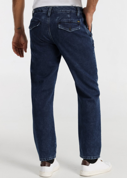 Pantalón straight fit Chino Lavado Azul
