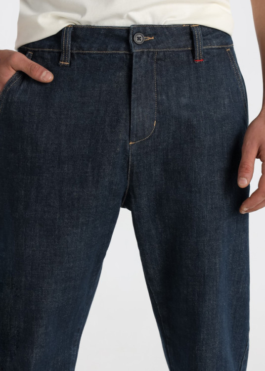 Vaqueros baggy fit Chino Con Lavado Oscuro azul