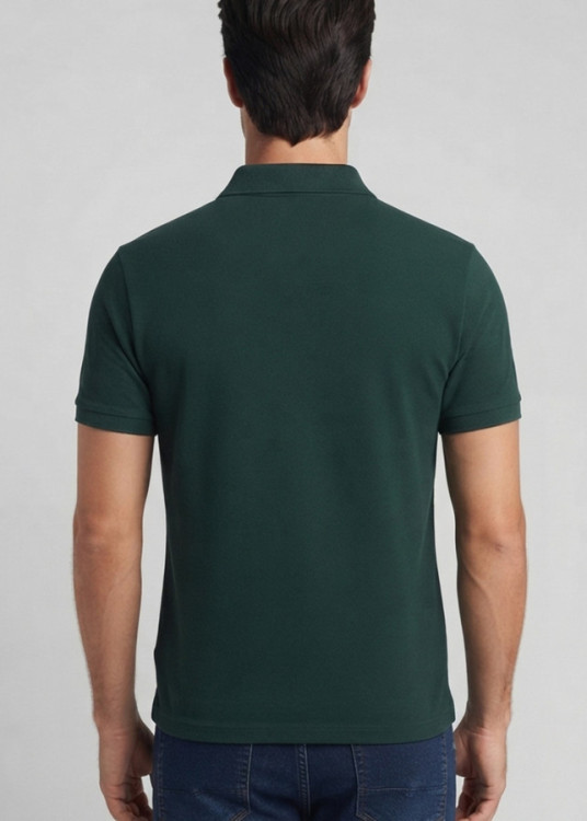 Polo Manga Corta Básico Logo verde