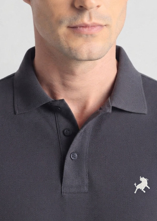 Polo Manga Corta Básico Logo azul