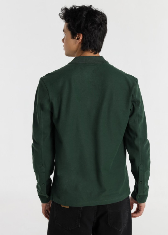 Polo Manga Larga Puño Camisa verde