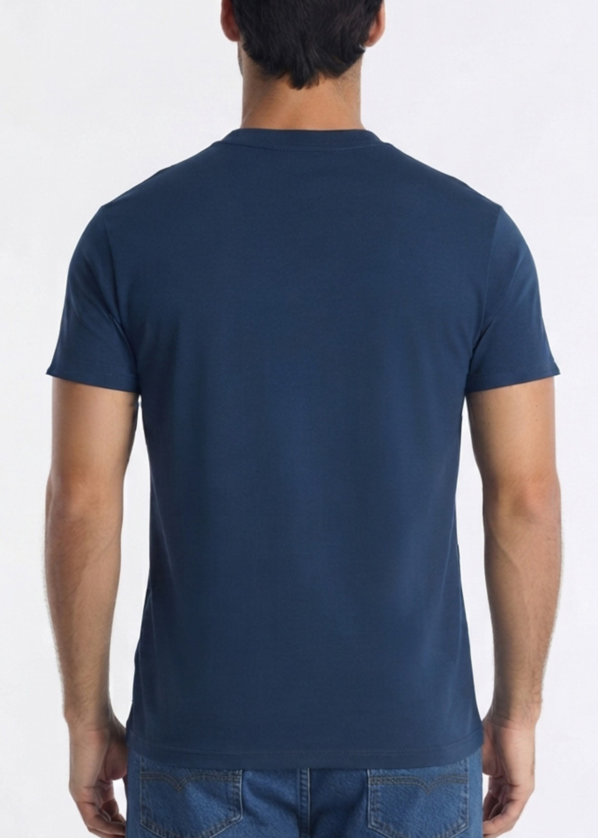 Camiseta Manga Corta Básica Logo azul