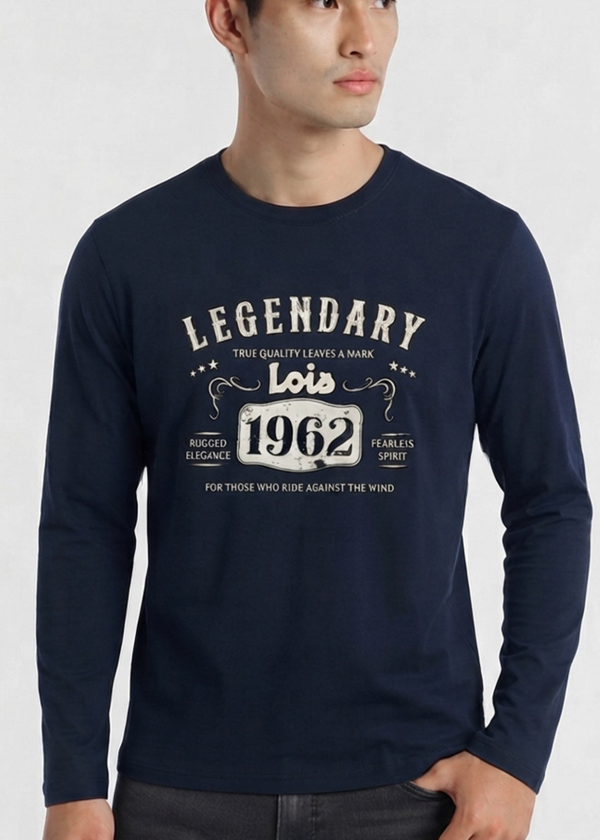 Camiseta Manga Larga Gráfica Legendary azul