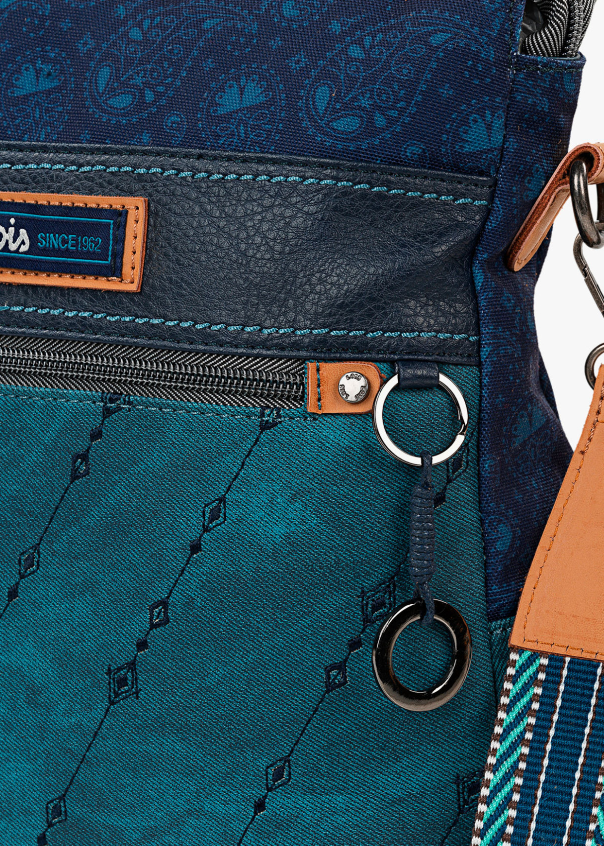 Mochila con Asas Regulables y Bandolera Antirobo azul
