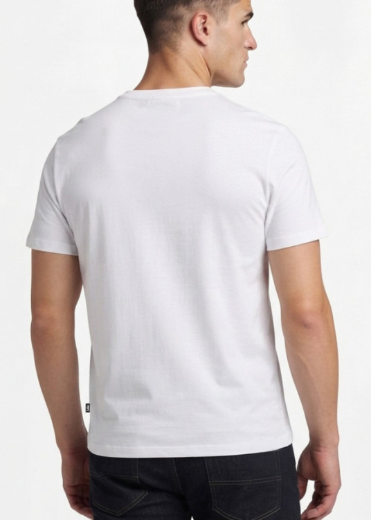 Camiseta Manga Larga Gráfica Denim blanca