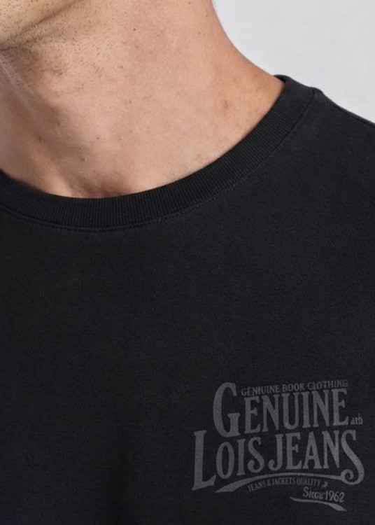 Camiseta Manga Corta Bordado negra