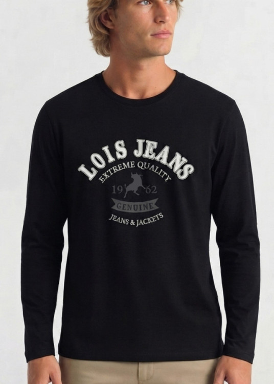 Camiseta Manga Larga Gráfica gris