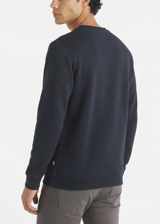 Sudadera De Cuello Redondo Básica Con Parche De Logotipo Jeans Para Hombre  Estética Masculina azul