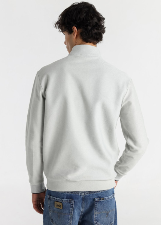 Sudadera Cremallera Aplicación blanca