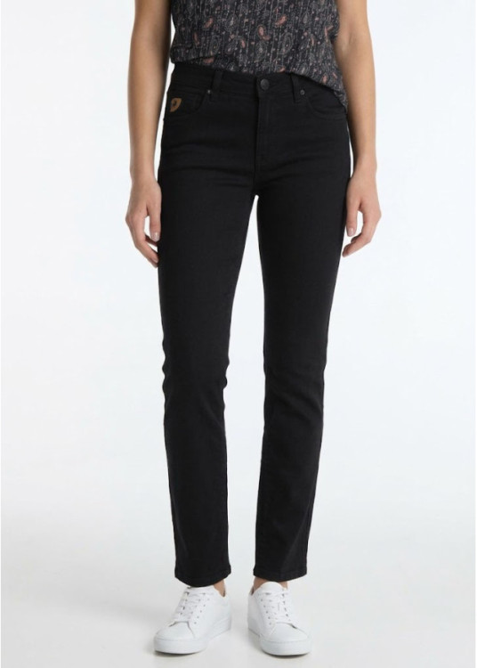  Jeans cintura media skinny negros