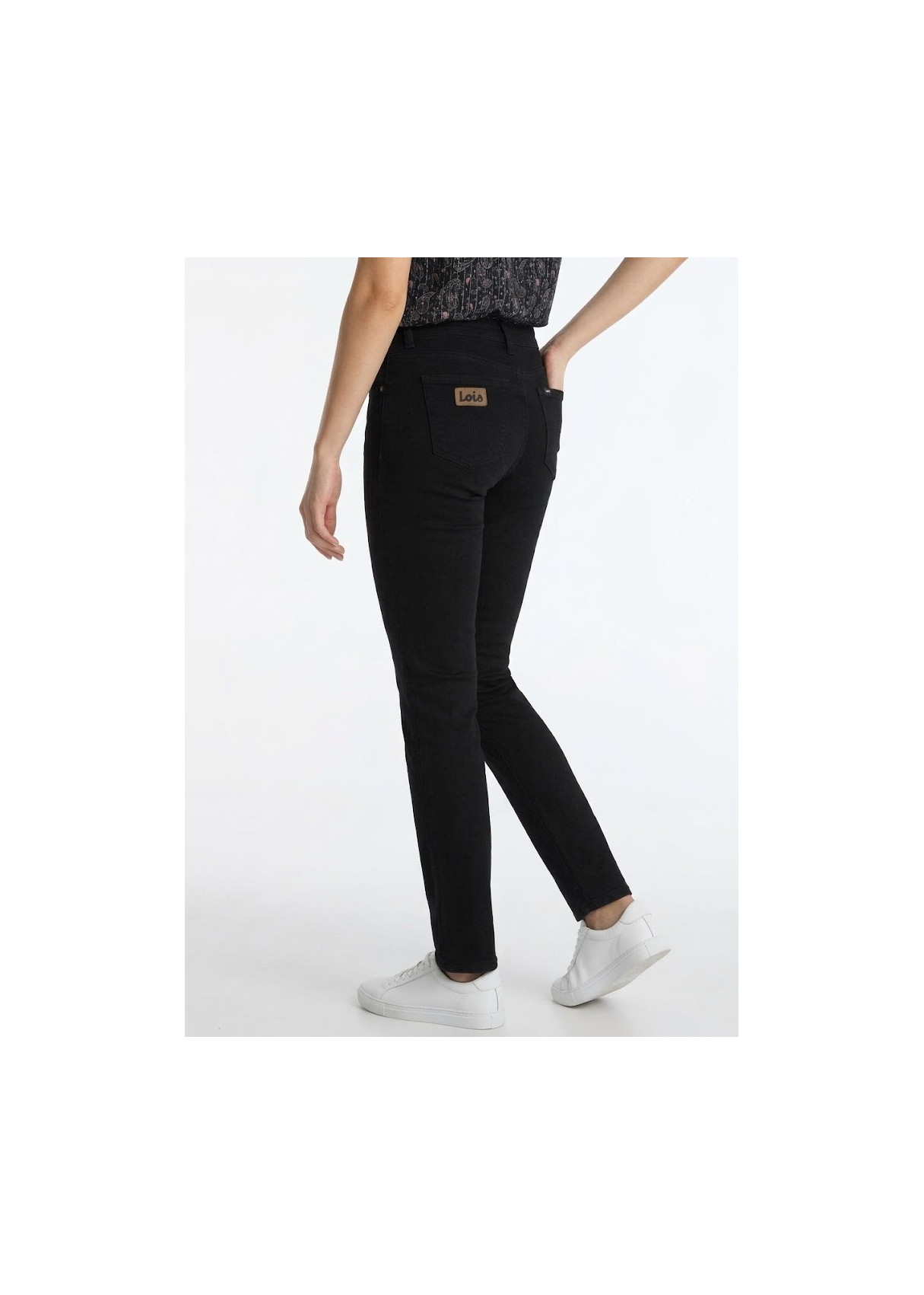  Jeans cintura media skinny negros
