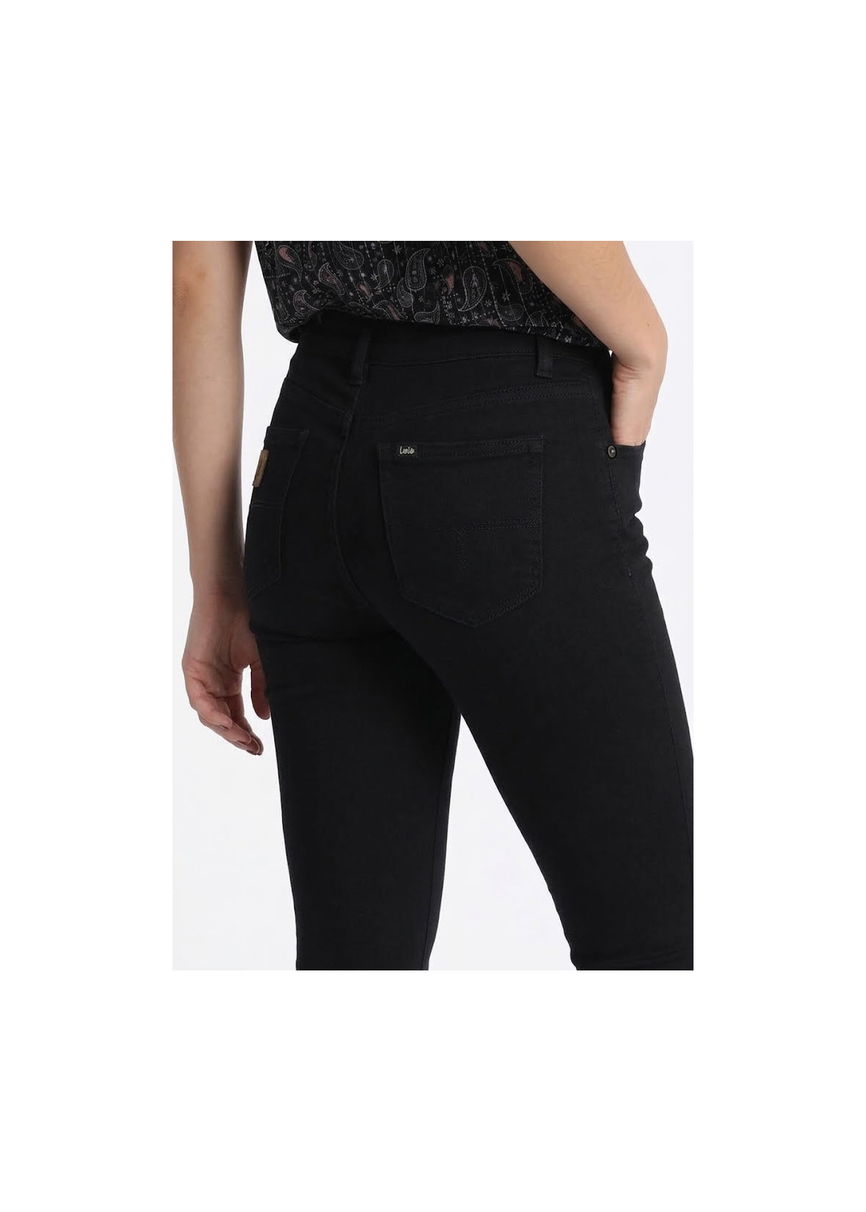  Jeans cintura media skinny negros