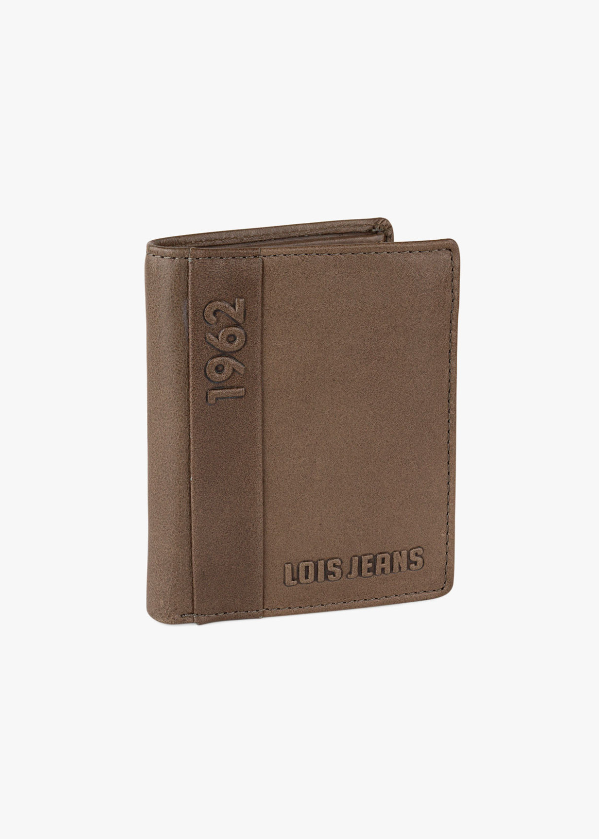 Cartera billetera de piel con monedero y compartimentos marrón