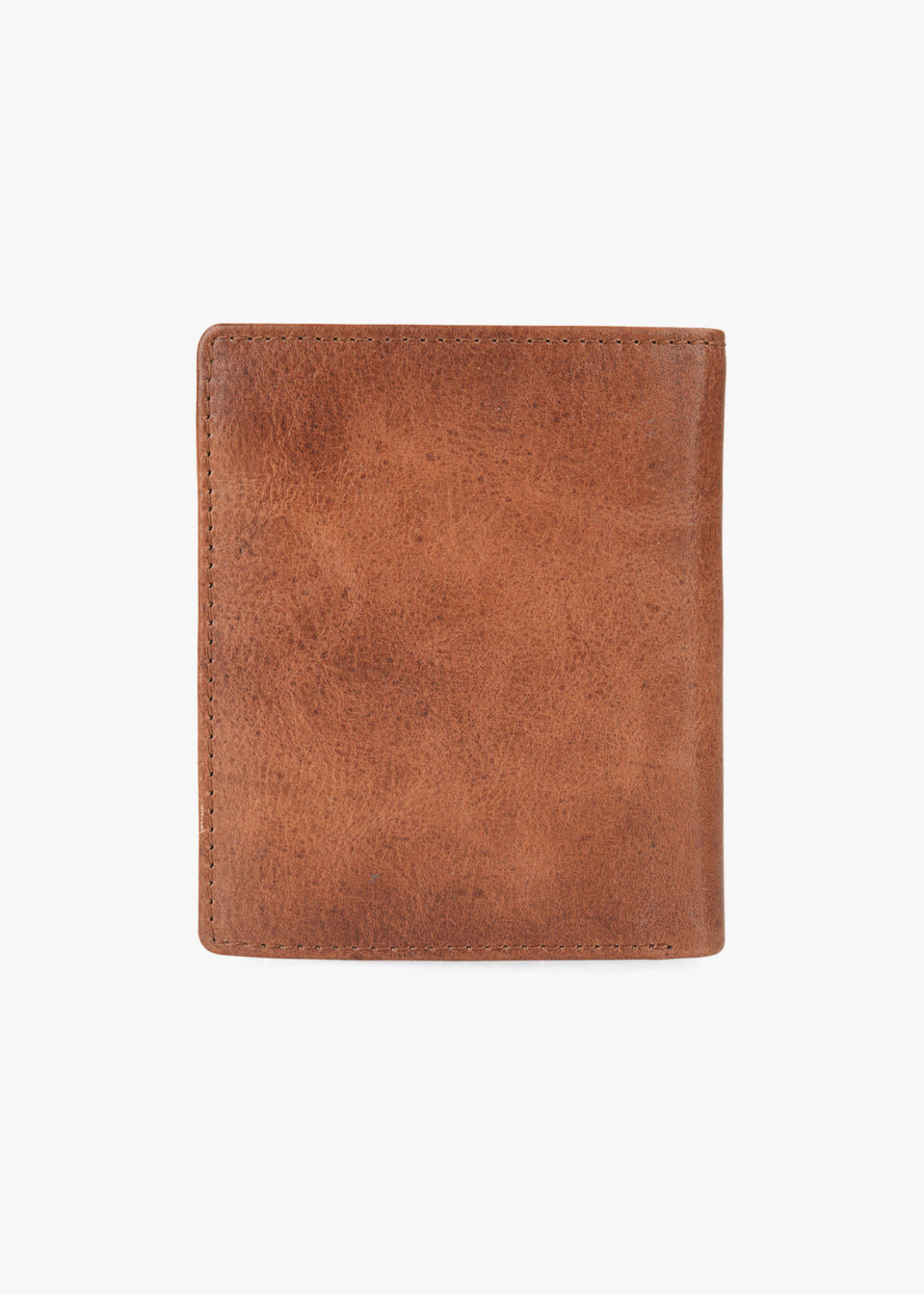 Cartera billetera de piel con monedero y compartimentos de cuero marrón