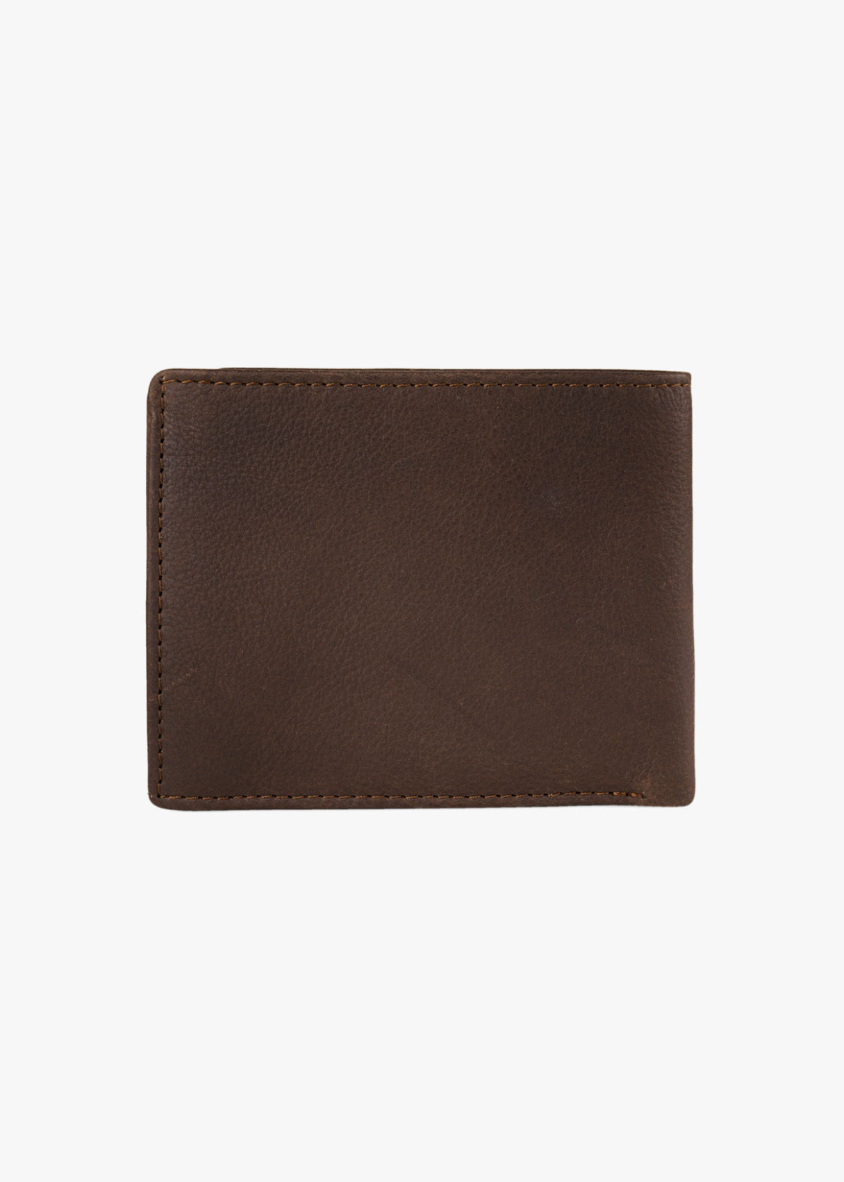 Cartera billetera con monedero y compartimentos horizontal marrón
