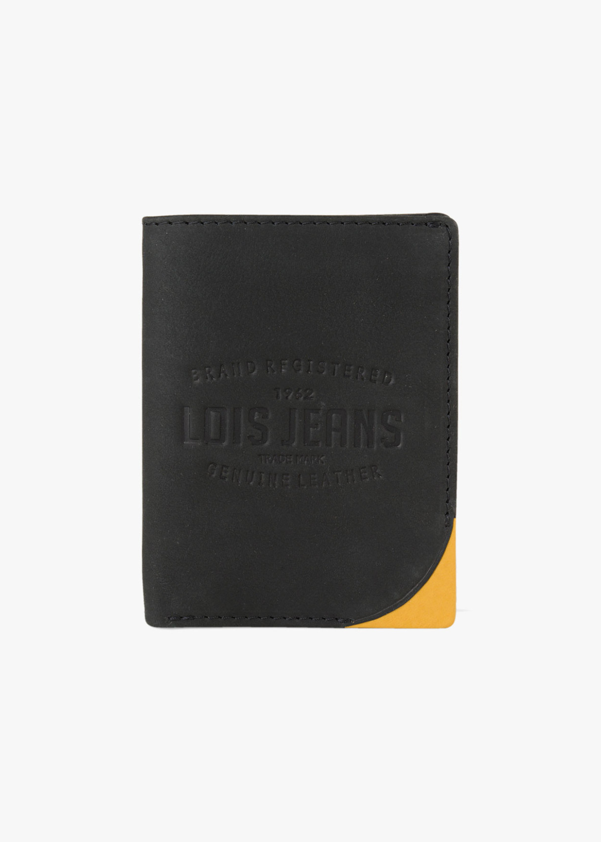 Cartera billetera con monedero y compartimentos detalle color negra