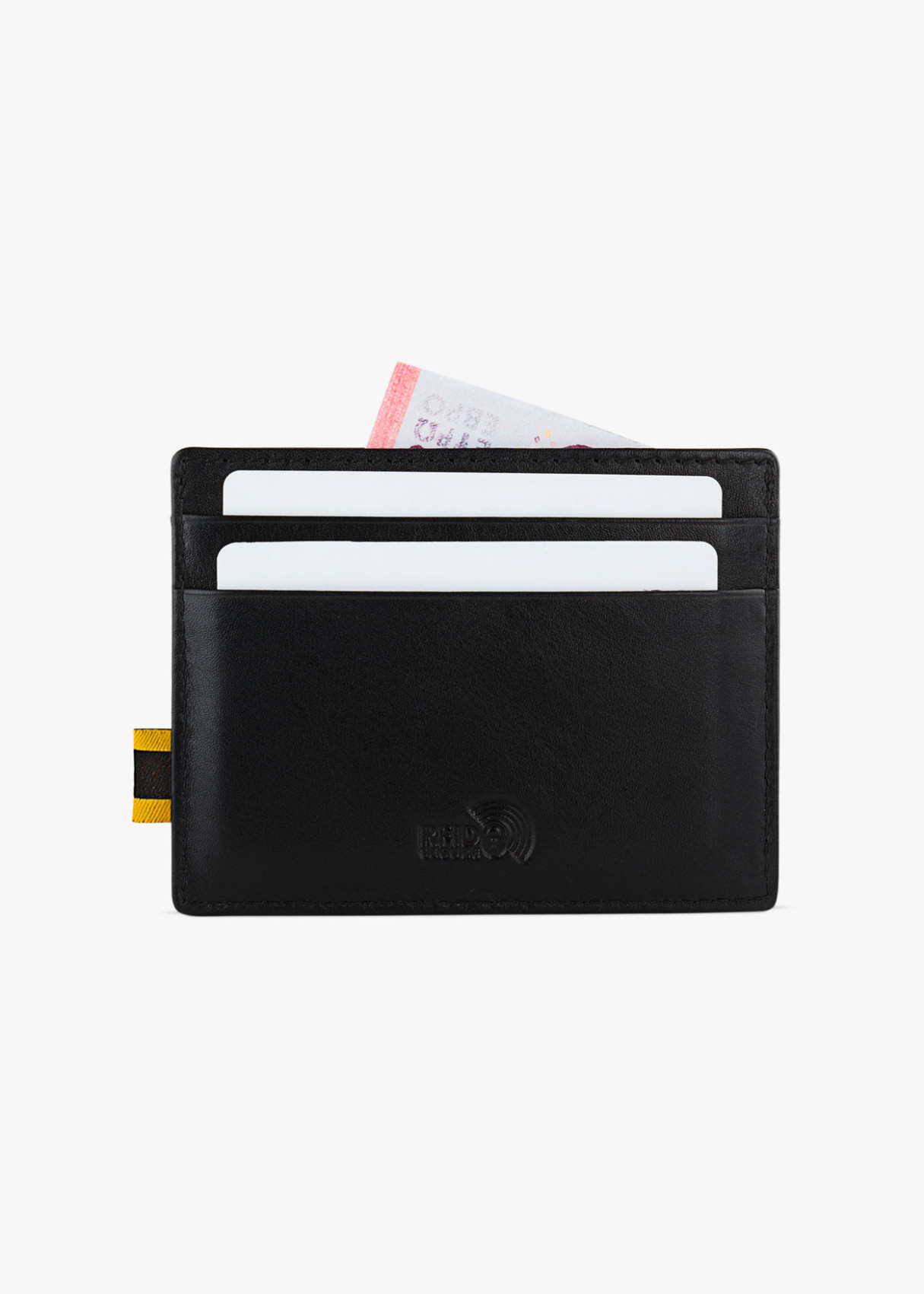 Cartera de Piel con Tarjetero y RFID Antiescaneo negra