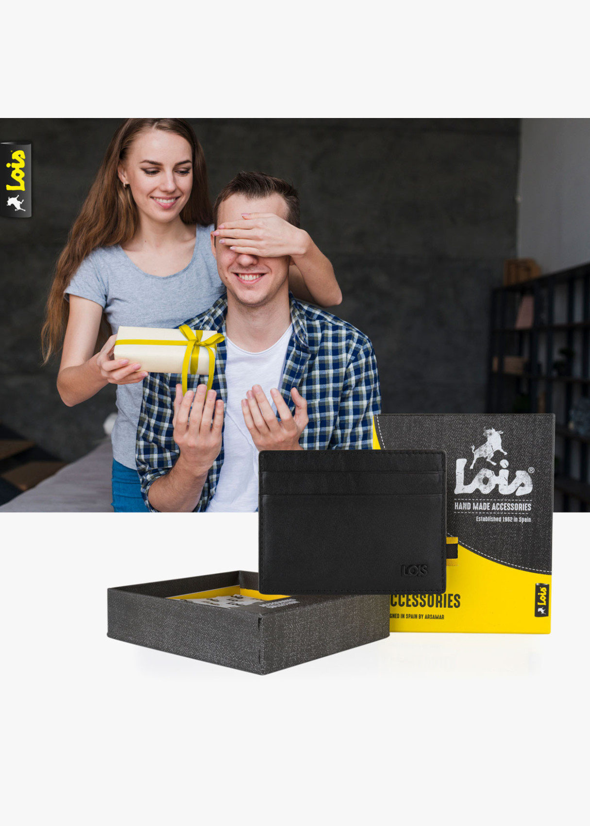 Cartera de Piel con Tarjetero y RFID Antiescaneo negra