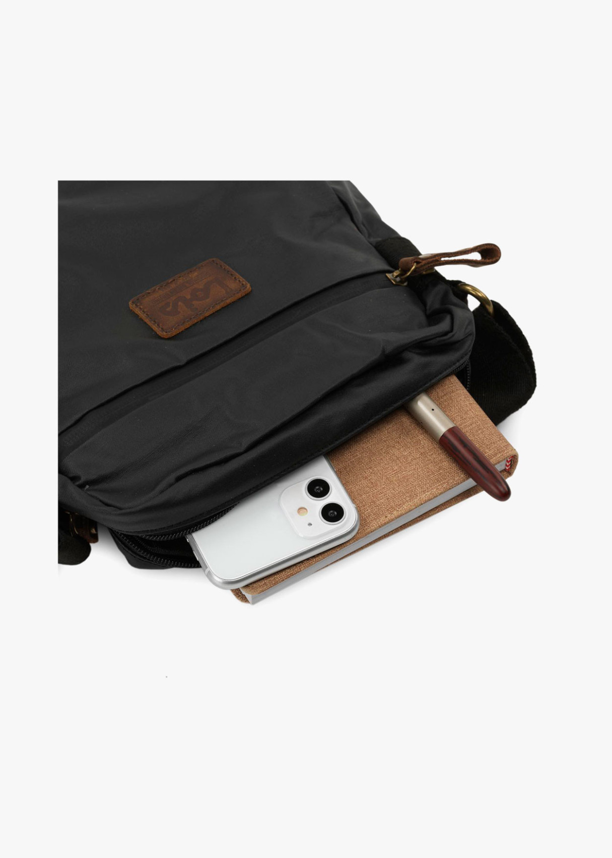 Bolso Bandolera Lona negro