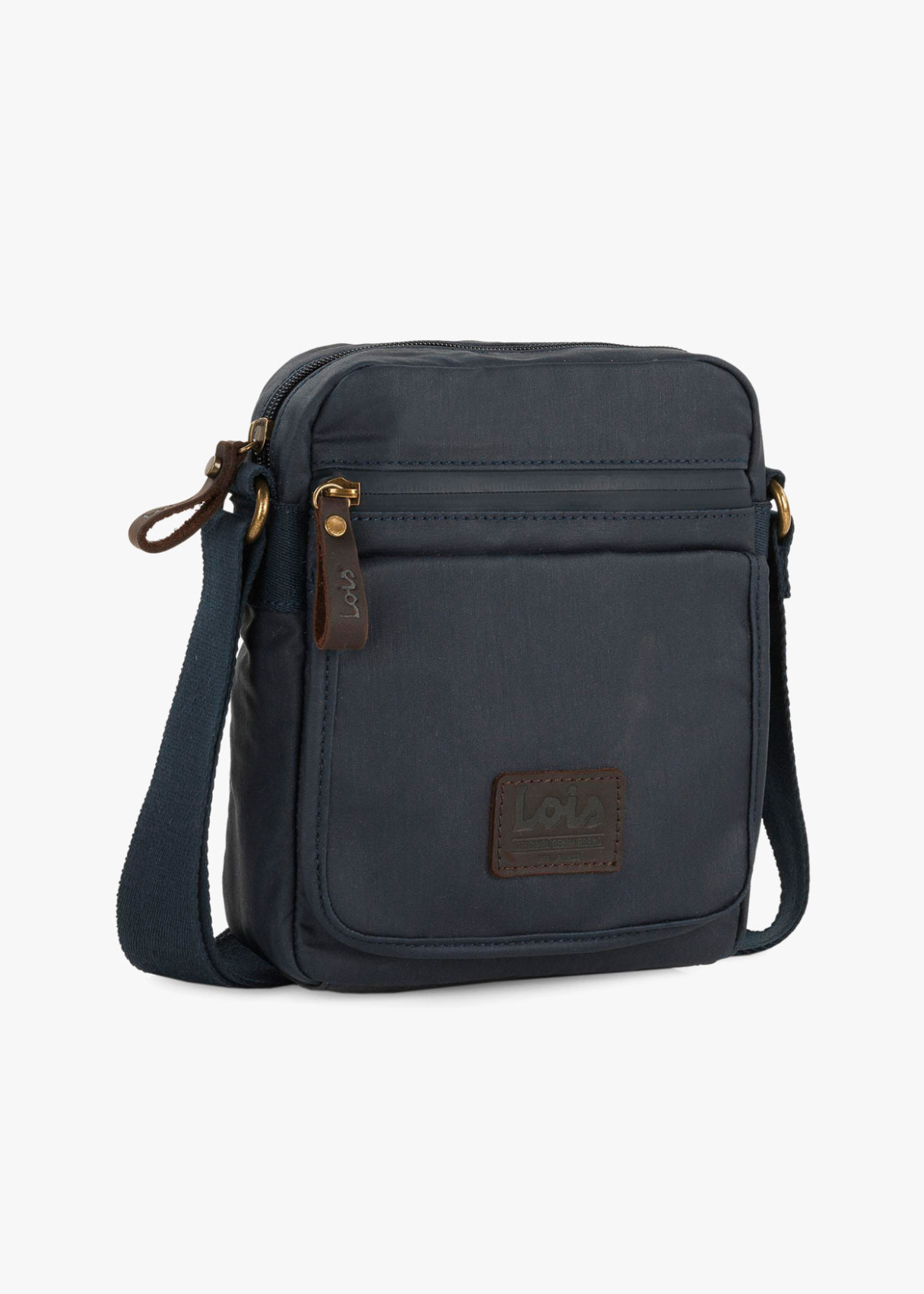Bolso Bandolera de Lona con solapa azul