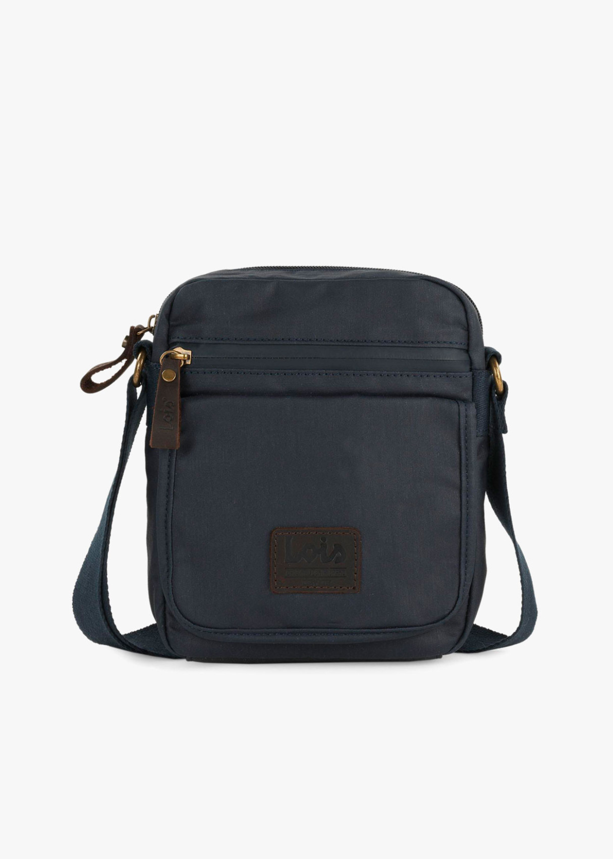 Bolso Bandolera de Lona con solapa azul