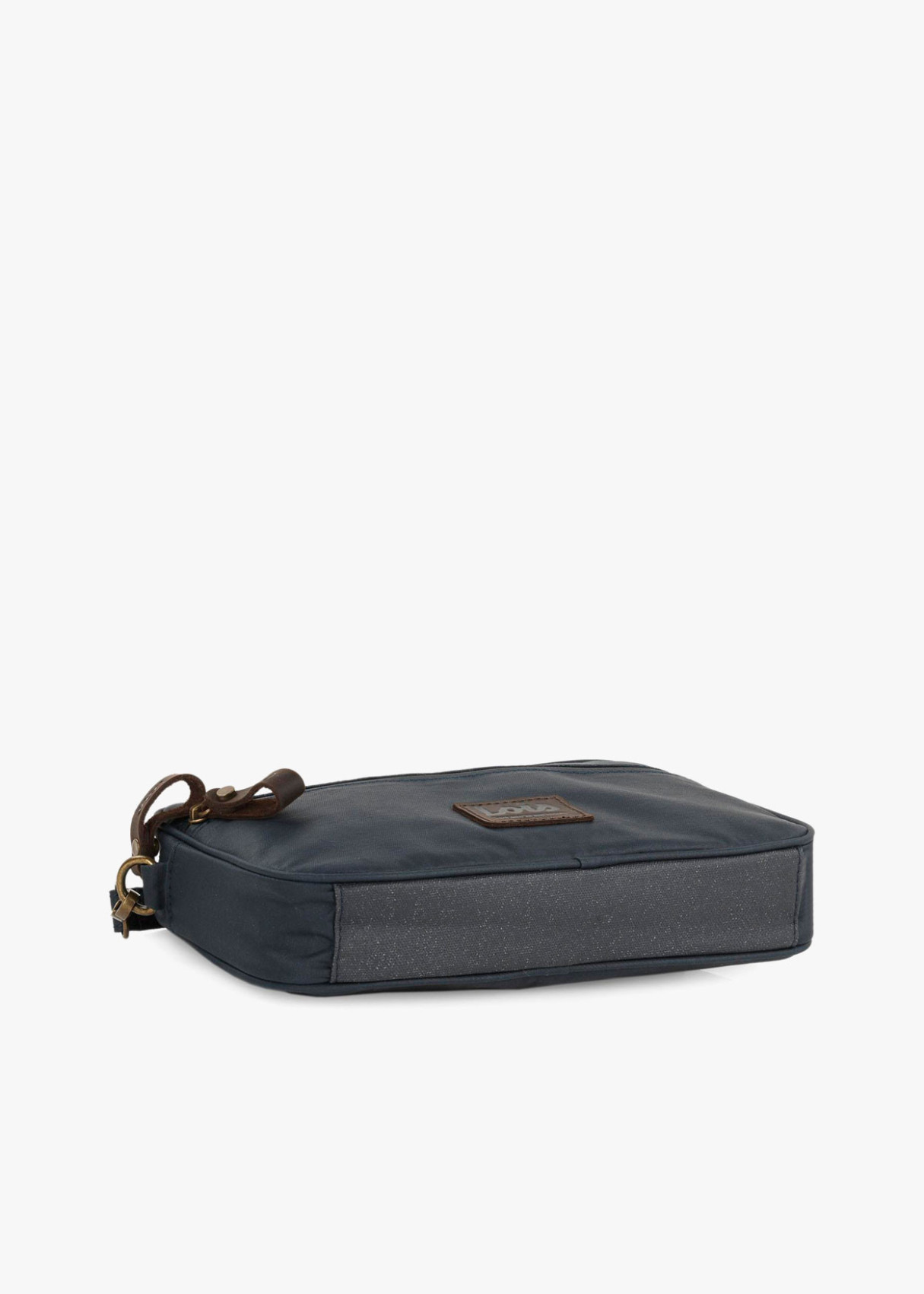 Cartera de mano de lona azul oscuro