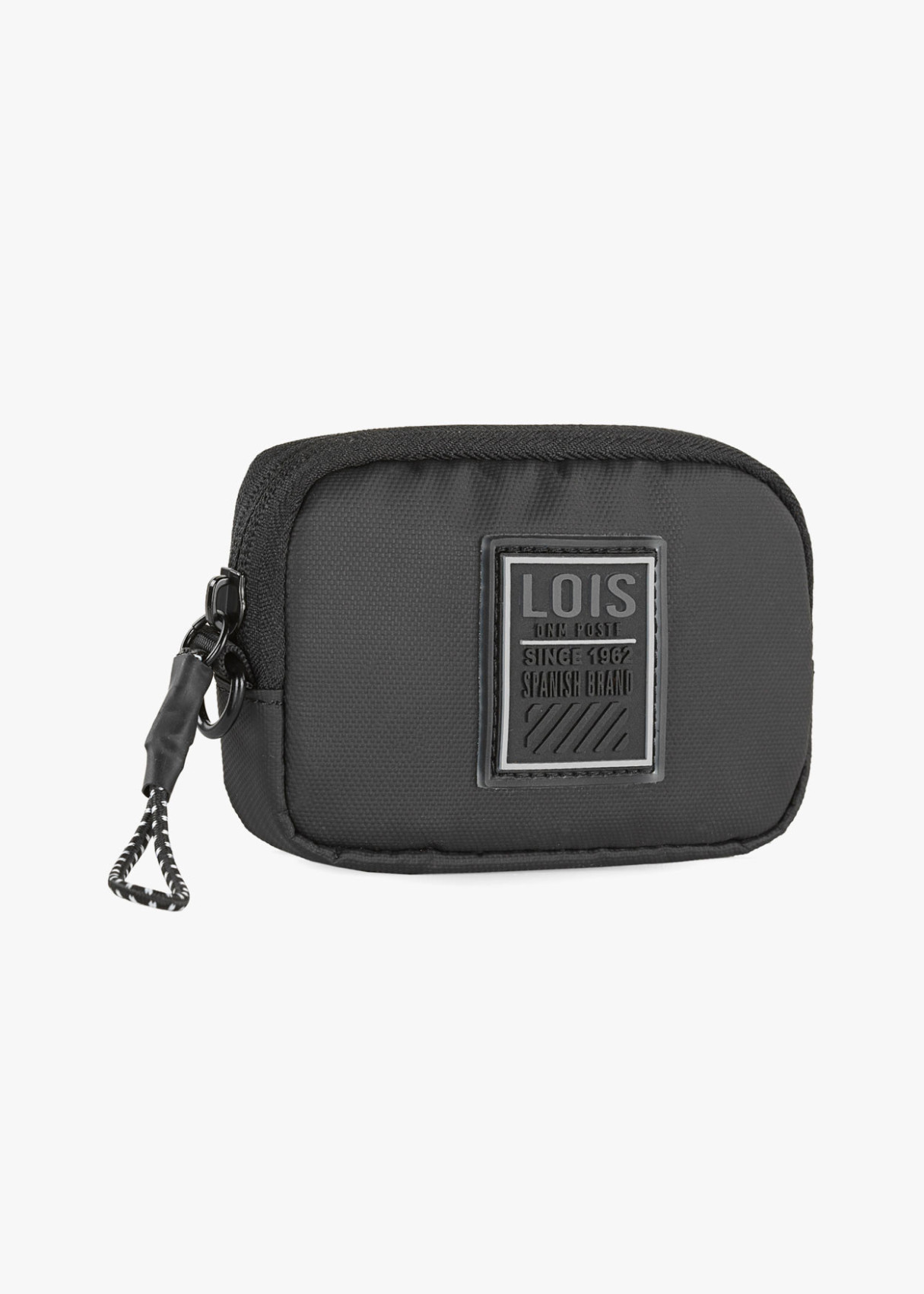 Monedero De Lona logo frontal negro