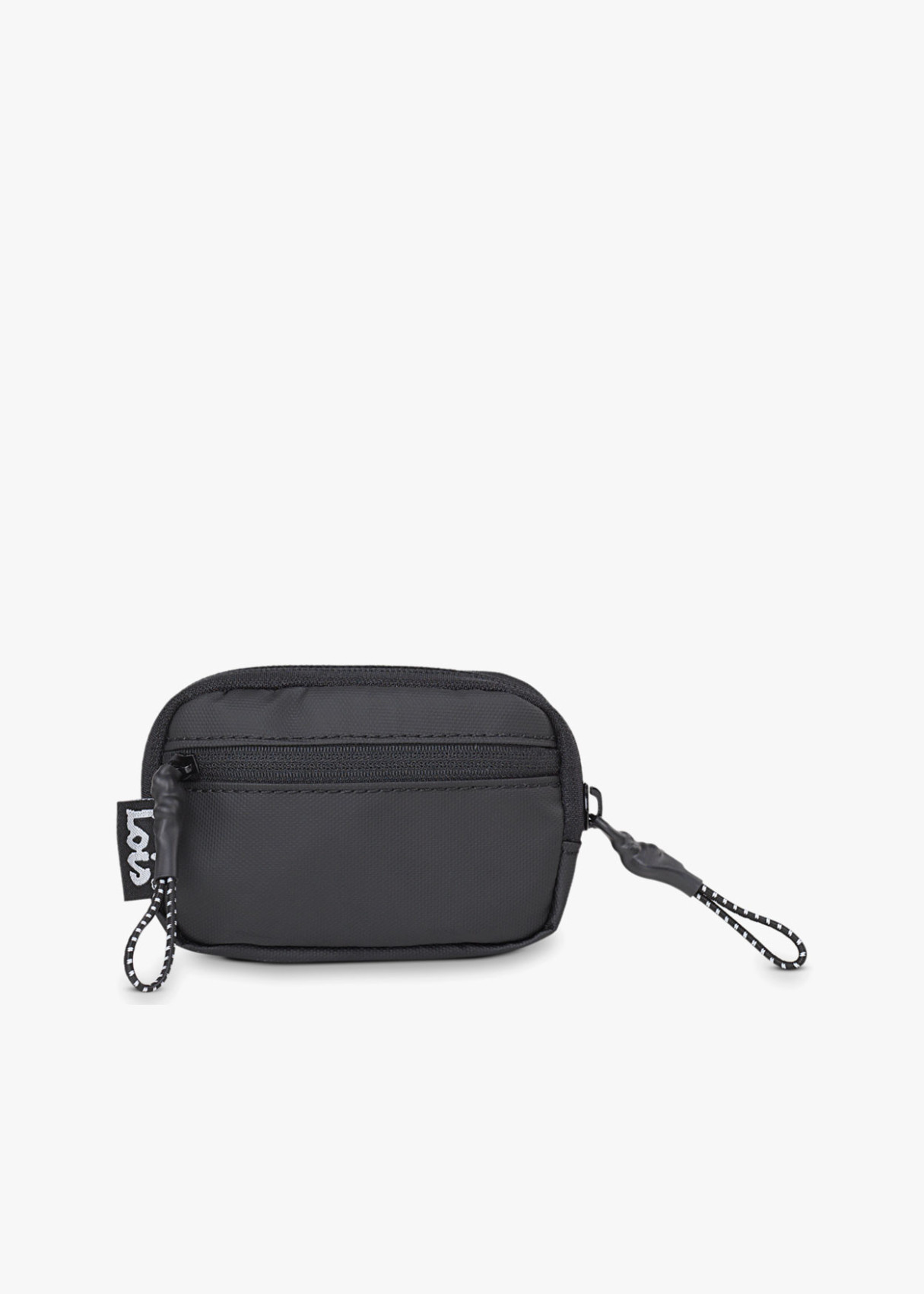Monedero De Lona logo frontal negro